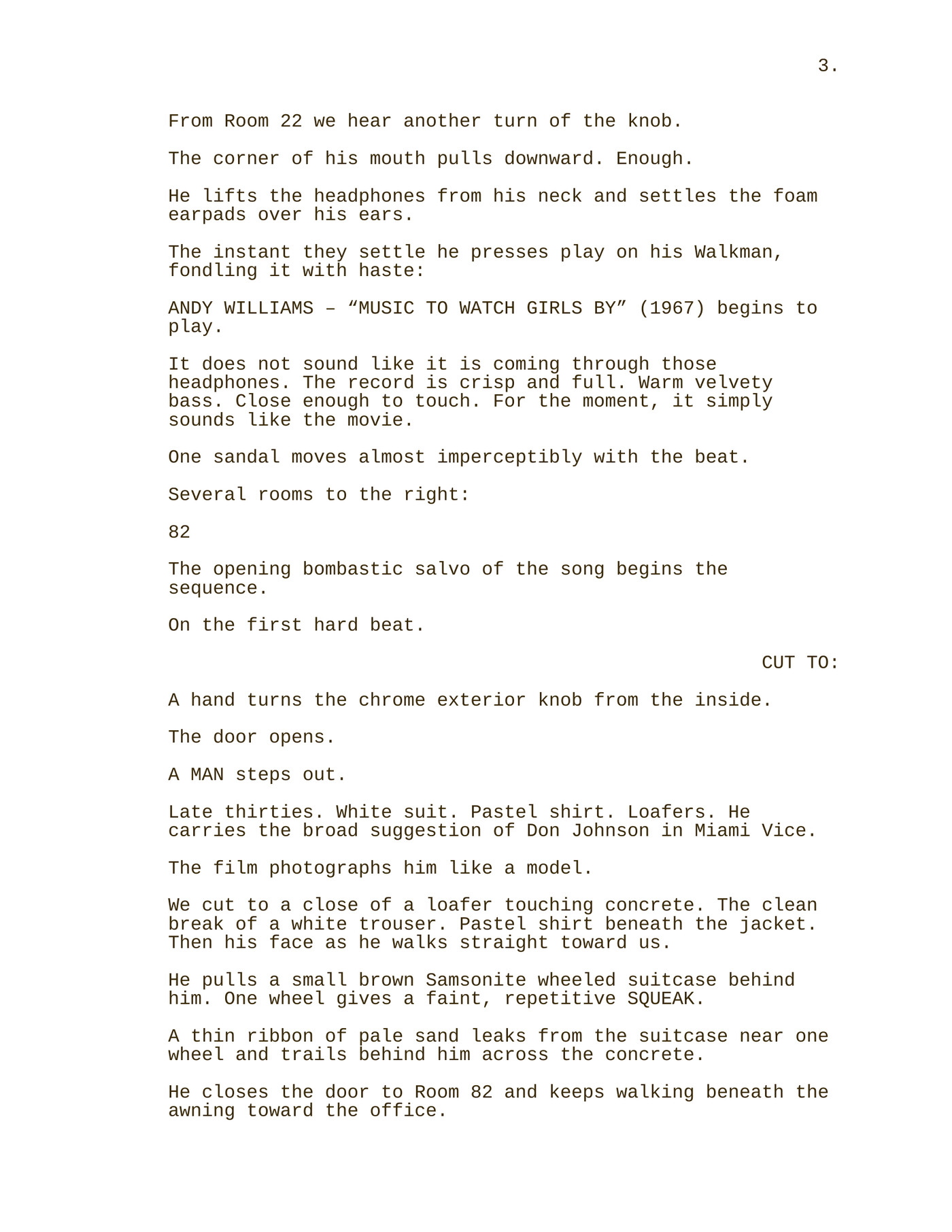 By Thursday They Will Die, script page three